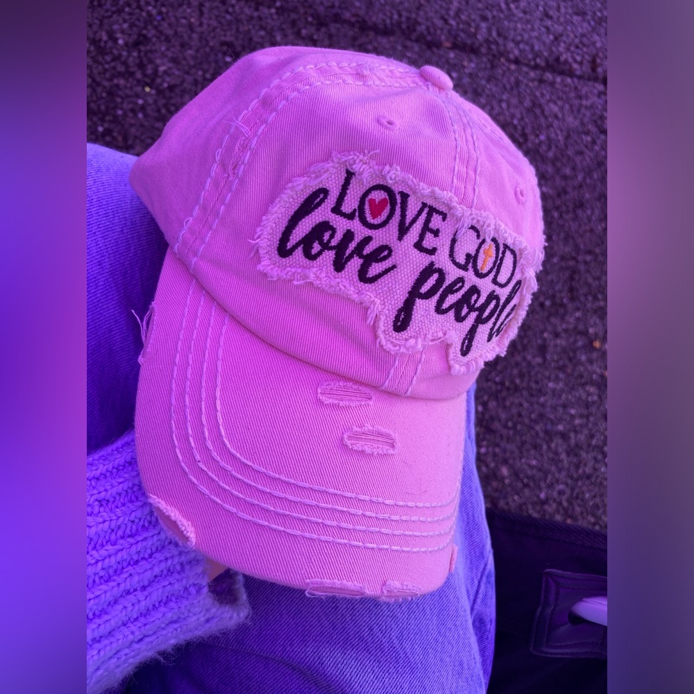 KBETHOS Pink Cap with Embroidered Message - Picture 2 of 11
